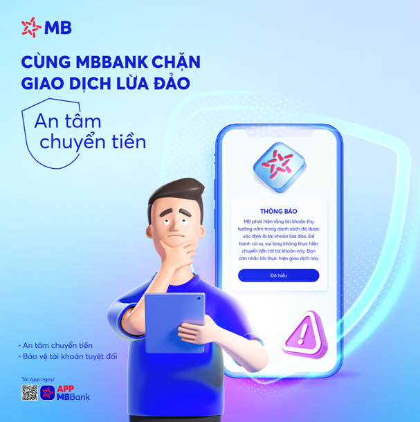 MB thêm tính năng nhận diện tài khoản lừa đảo khi chuyển tiền